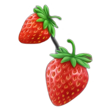 strawberry in a uber with a lot of luxury bagshop  sticker