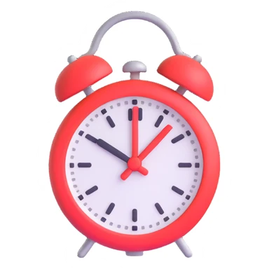 alarm icon in color #edd6a0, 3D style, playful, rounded, minimal sticker