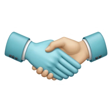 make it the exact hex color of A8F2F9, the handshake emoji. make it both look like an actual hand with 5 fingers sticker