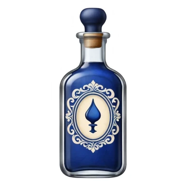 Ink bottle with label
 sticker