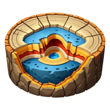 Earth's crust, mantle, and core sticker