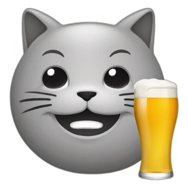 Chat qui boit une bière  sticker