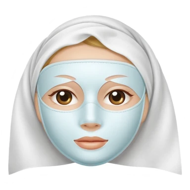a white skincare beauty mask pack for face, made with cloth, without face sticker