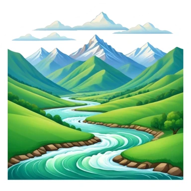 landscape painting on a canvas sticker