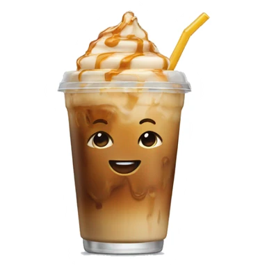 Iced coffee,with caramel  sticker