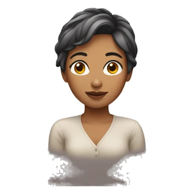 Short hair woman in love sticker