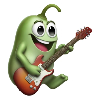 Happy slug playing electric guitar sticker