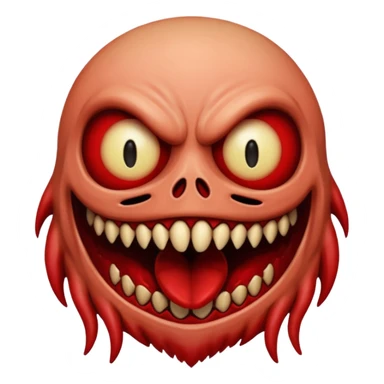 SCP-939 themed cursed emoji, faceless, monstrous, horror sticker