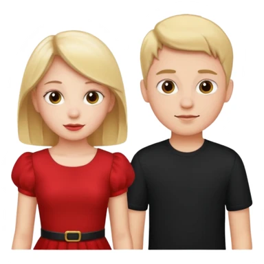 Wow good now just change the colour of dress girl red boy black sticker