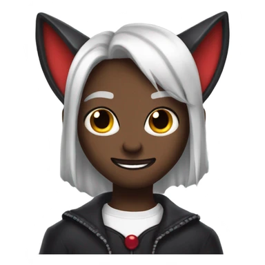playboicarti cute vampire with cat ears and a tail sticker