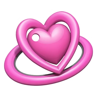 pink hearts saturn  sticker