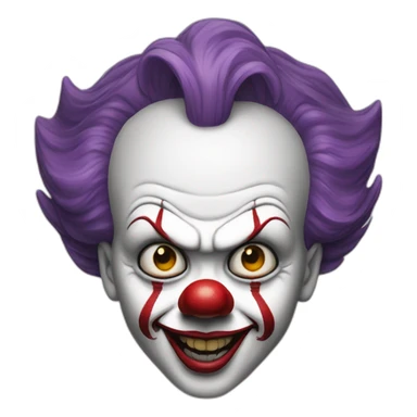 pennywise the clown face sticker
