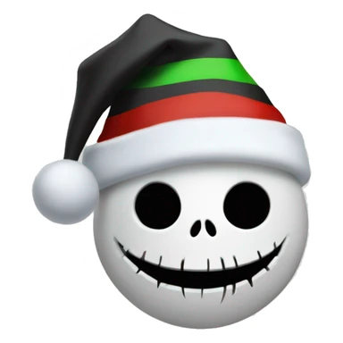 Jack Skellington Santa hat sticker