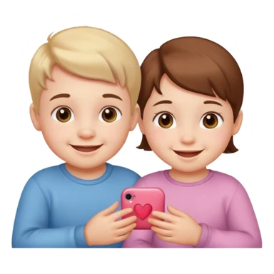 boy and girl babies sticker