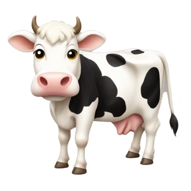 kawai cow sticker