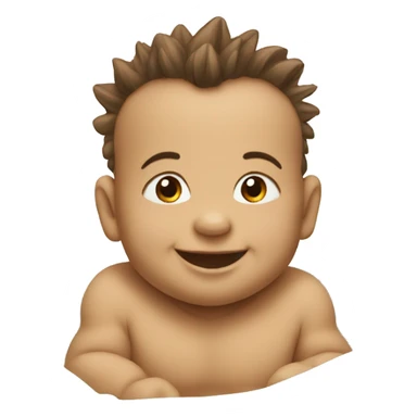 happy baby with Mohican sticker