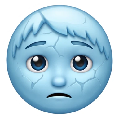  frozen distraught iOS emoji generic round sticker