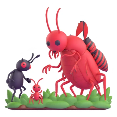 Sung Jin Woo confronting the ant king monster on Jeju Island sticker
