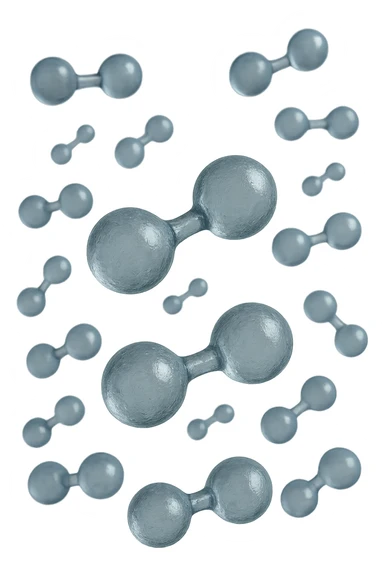 molecole di ossigeno che volano realistiche  sticker