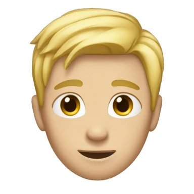 The boy's blond hair stood up straight sticker