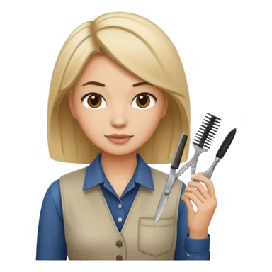 hairstylist female wearing casual clothes sticker