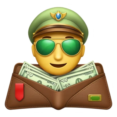 Aviator money emoji, wallet full of cash, casino vibe, premium 3D emoji style, clean, no background
 sticker