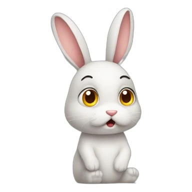 Anxious rabbit sticker