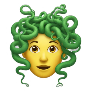 Medusa with snakes as hair sticker