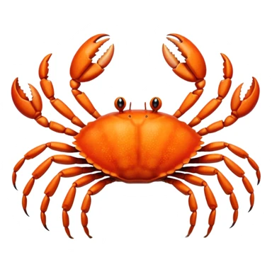A crab with a total of eight legs sticker