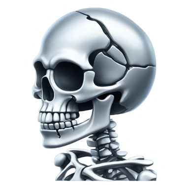 Skeleton made of chrome  sticker