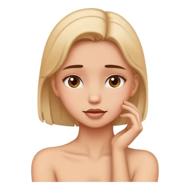 Girl grabbing her neck sticker