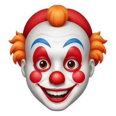 clown face paint character sticker