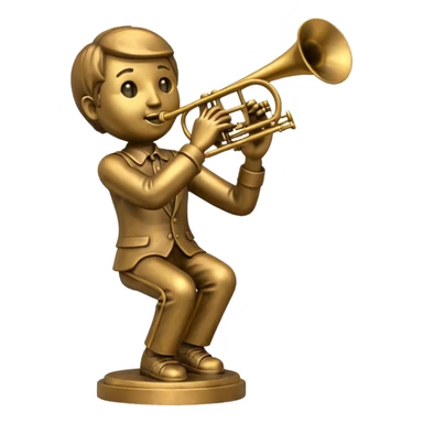 statue playing trombone sticker