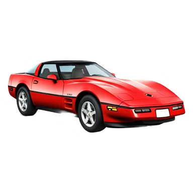1985 corvette in red sticker