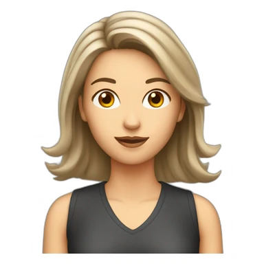 insctructor at driving school woman with brown hairs sticker