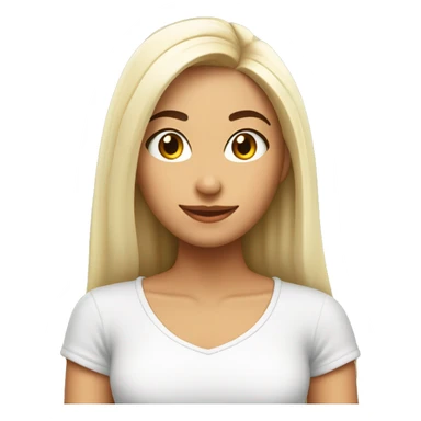 Chica de piel blanca con corona y cabello lasio cafe sticker