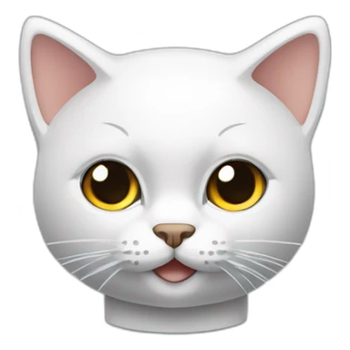 Un chat blanc sur une Audi S1 sticker