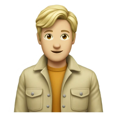 gardener beige jacket trees germany sticker