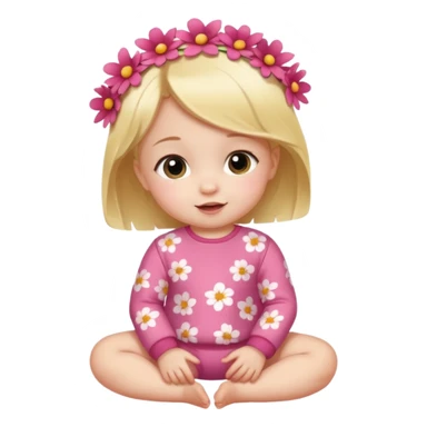 Baby Girl, Different Pose, different outfit, single Baby Girl only. sticker