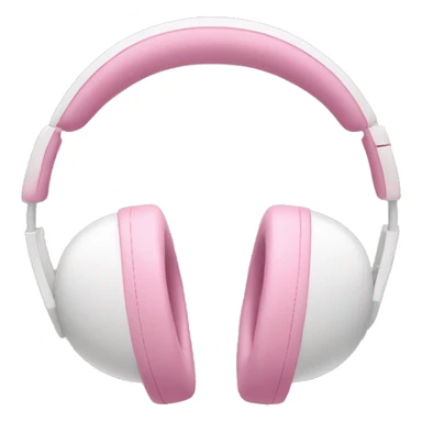 Light pink Apple headphones  sticker