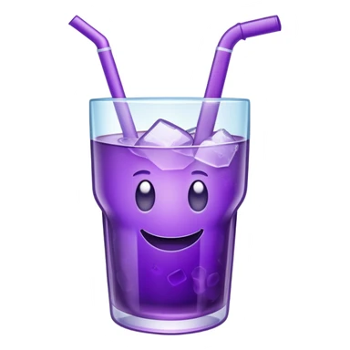 glass of grape koolaid with ice sticker