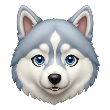 A Husky with lightblue eyes sticker