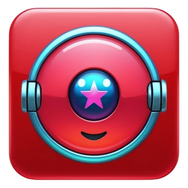 red glitter cyberpunk sticker