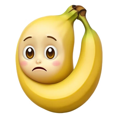 Cute sad banana sticker