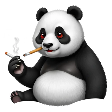 Panda fumando cigarro sticker