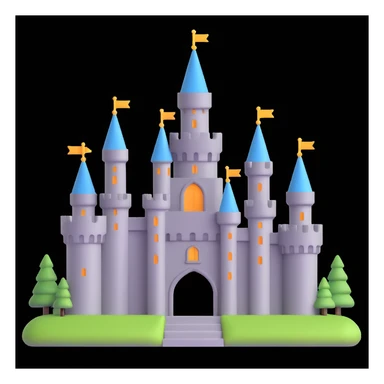 king and queen, castle background sticker
