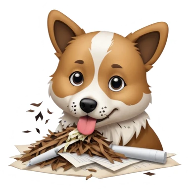 Dog eat homework sticker