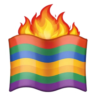 lgbt flag burned emoji  sticker