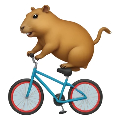capybara riding a unicycle sticker