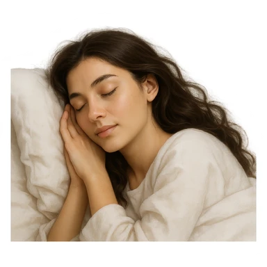 brunette girl sleeping, variation 2, peaceful and serene sticker